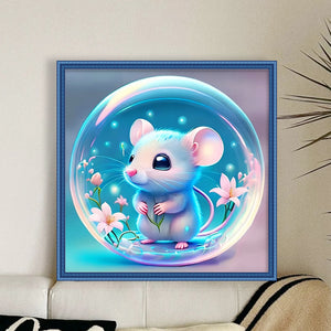 Crystal Ball Zodiac Signs - Rat - 40*40CM 11CT Stamped Cross Stitch