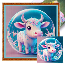 Load image into Gallery viewer, Crystal Ball Zodiac Signs-Ox - 40*40CM 11CT Stamped Cross Stitch
