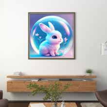 Load image into Gallery viewer, Crystal Ball Zodiac Signs-Rabbit - 40*40CM 11CT Stamped Cross Stitch
