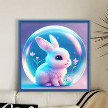 Load image into Gallery viewer, Crystal Ball Zodiac Signs-Rabbit - 40*40CM 11CT Stamped Cross Stitch
