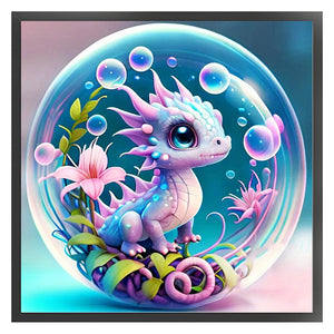 Crystal Ball Zodiac Signs-Dragon - 40*40CM 11CT Stamped Cross Stitch