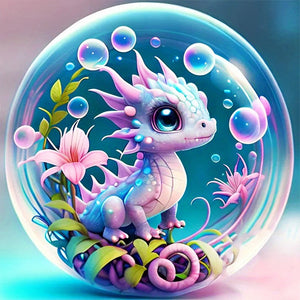 Crystal Ball Zodiac Signs-Dragon - 40*40CM 11CT Stamped Cross Stitch