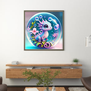 Crystal Ball Zodiac Signs-Dragon - 40*40CM 11CT Stamped Cross Stitch