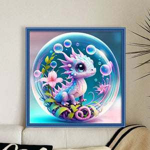 Crystal Ball Zodiac Signs-Dragon - 40*40CM 11CT Stamped Cross Stitch