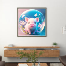 Load image into Gallery viewer, Crystal Ball Zodiac Signs-Pig - 40*40CM 11CT Stamped Cross Stitch
