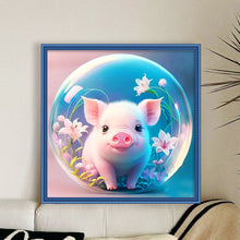 Load image into Gallery viewer, Crystal Ball Zodiac Signs-Pig - 40*40CM 11CT Stamped Cross Stitch
