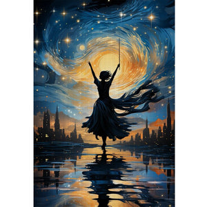 People Dancing Under The Stars - 40*60CM 16CT Stamped Cross Stitch
