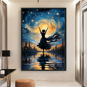 People Dancing Under The Stars - 40*60CM 16CT Stamped Cross Stitch