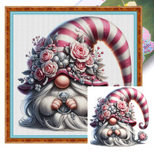 Load image into Gallery viewer, Flower Gnome - 30*30CM 18CT Stamped Cross Stitch
