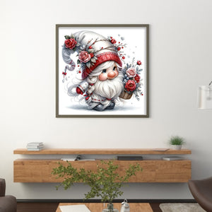 Flower Gnome - 30*30CM 18CT Stamped Cross Stitch