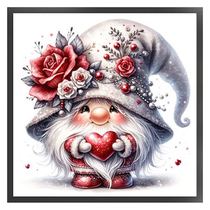 Flower Gnome - 30*30CM 18CT Stamped Cross Stitch