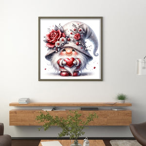 Flower Gnome - 30*30CM 18CT Stamped Cross Stitch