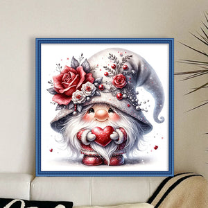 Flower Gnome - 30*30CM 18CT Stamped Cross Stitch