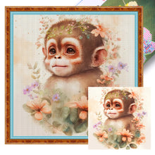 Load image into Gallery viewer, Twelve Zodiac Signs - Monkey - 40*40CM 11CT Stamped Cross Stitch
