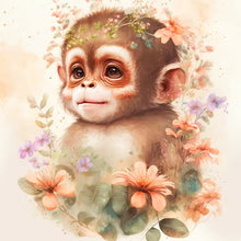 Load image into Gallery viewer, Twelve Zodiac Signs - Monkey - 40*40CM 11CT Stamped Cross Stitch
