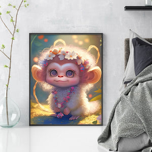 Twelve Zodiac Signs - Monkey - 40*50CM 11CT Stamped Cross Stitch