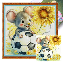 Load image into Gallery viewer, World Cup Zodiac-January Rat - 25*25CM 18CT Stamped Cross Stitch
