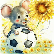 Load image into Gallery viewer, World Cup Zodiac-January Rat - 25*25CM 18CT Stamped Cross Stitch
