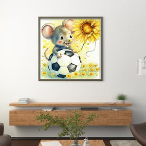 World Cup Zodiac-January Rat - 25*25CM 18CT Stamped Cross Stitch