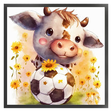 Load image into Gallery viewer, World Cup Zodiac - February Ox - 25*25CM 18CT Stamped Cross Stitch
