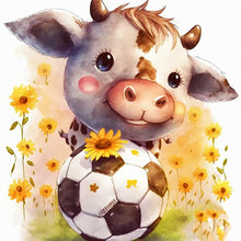 Load image into Gallery viewer, World Cup Zodiac - February Ox - 25*25CM 18CT Stamped Cross Stitch
