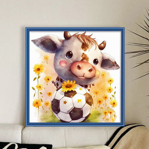 World Cup Zodiac - February Ox - 25*25CM 18CT Stamped Cross Stitch