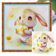 Load image into Gallery viewer, World Cup Zodiac-April Rabbit - 25*25CM 18CT Stamped Cross Stitch
