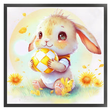 Load image into Gallery viewer, World Cup Zodiac-April Rabbit - 25*25CM 18CT Stamped Cross Stitch
