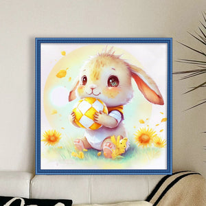 World Cup Zodiac-April Rabbit - 25*25CM 18CT Stamped Cross Stitch