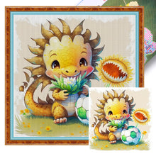 Load image into Gallery viewer, World Cup Zodiac-May Dragon - 25*25CM 18CT Stamped Cross Stitch
