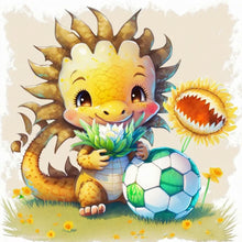 Load image into Gallery viewer, World Cup Zodiac-May Dragon - 25*25CM 18CT Stamped Cross Stitch
