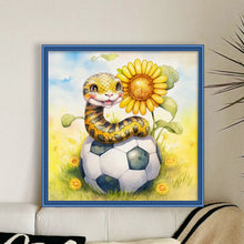 Load image into Gallery viewer, World Cup Zodiac-June Snake - 25*25CM 18CT Stamped Cross Stitch
