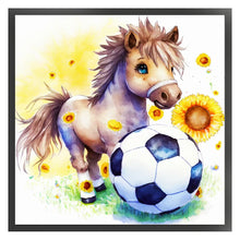 Load image into Gallery viewer, World Cup Zodiac-July Horse - 25*25CM 18CT Stamped Cross Stitch
