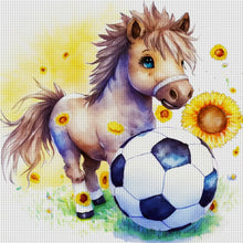 Load image into Gallery viewer, World Cup Zodiac-July Horse - 25*25CM 18CT Stamped Cross Stitch
