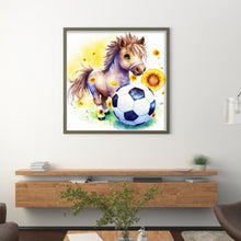 Load image into Gallery viewer, World Cup Zodiac-July Horse - 25*25CM 18CT Stamped Cross Stitch
