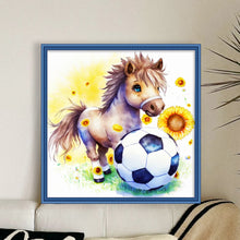 Load image into Gallery viewer, World Cup Zodiac-July Horse - 25*25CM 18CT Stamped Cross Stitch
