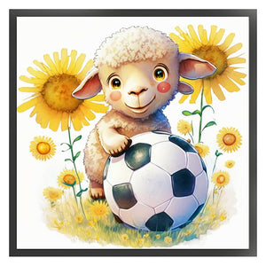 World Cup Zodiac-August Sheep - 25*25CM 18CT Stamped Cross Stitch