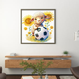 World Cup Zodiac-August Sheep - 25*25CM 18CT Stamped Cross Stitch