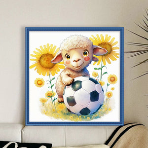 World Cup Zodiac-August Sheep - 25*25CM 18CT Stamped Cross Stitch