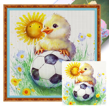 Load image into Gallery viewer, World Cup Zodiac - October Rooster - 25*25CM 18CT Stamped Cross Stitch
