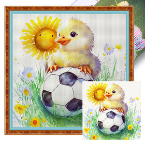 World Cup Zodiac - October Rooster - 25*25CM 18CT Stamped Cross Stitch