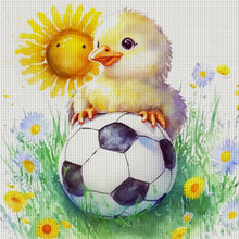 Load image into Gallery viewer, World Cup Zodiac - October Rooster - 25*25CM 18CT Stamped Cross Stitch
