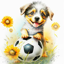 Load image into Gallery viewer, World Cup Zodiac-November Dog - 25*25CM 18CT Stamped Cross Stitch
