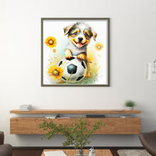 Load image into Gallery viewer, World Cup Zodiac-November Dog - 25*25CM 18CT Stamped Cross Stitch
