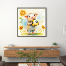 Load image into Gallery viewer, World Cup Zodiac-December Pig - 25*25CM 18CT Stamped Cross Stitch

