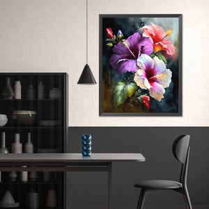 Hibiscus 40*50CM(Canvas) Full Square Drill Diamond Painting