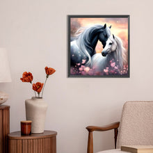 Load image into Gallery viewer, Black And White Horse 30*30CM(Canvas) Full Round Drill Diamond Painting
