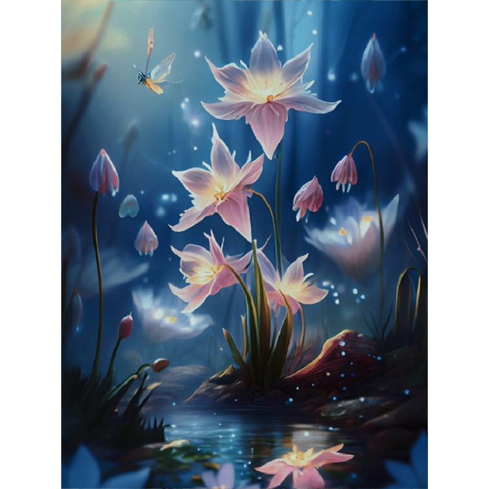 Lily 30*40CM(Canvas) Full Round Drill Diamond Painting