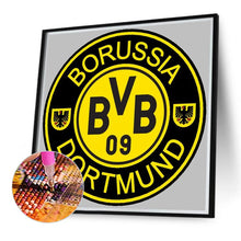 Load image into Gallery viewer, Borussia Dortmund Football Club Logo 40*40CM(Canvas) Full Round Drill Diamond Painting
