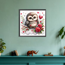 Load image into Gallery viewer, Love Flower Owl 30*30CM(Canvas) Full Round Drill Diamond Painting
